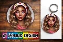 Blissful Keychain Sublimation, Love Girl Product Image 1
