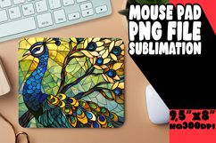 Vibrant Stained Glass Birds Design for Mouse Pad Product Image 1