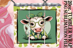 BREATHTAKING VIEWS 20oz TUMBLER WRAP, Cute Cow Product Image 1