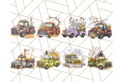 Halloween Cottagecore Truck PNG Clipart, Fall Style Clip Art Product Image 3