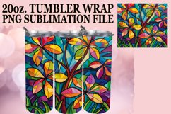 Vibrant 20oz Wrap Stained Glass Tree Tumbler Sublimation Product Image 1