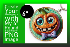 Trendy Circle Design Car Coaster PNG , Cute Pumpkin Product Image 1