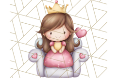 Princess Clipart PNG, Cute Royal Girl Clip Art Product Image 3