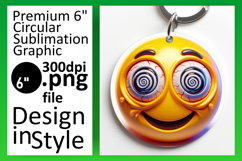 Charming Round Design for Sublimation , 3D Emoji Product Image 1