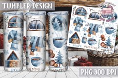 Sublimation Tumbler WRAP Christmas Design Quote Watercolor Product Image 1
