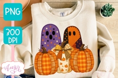 Coquette Ghost PNG sublimation, Fall pumpkins png design Product Image 2