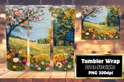 Lovely 3D Landscape Tumbler Wrap Sublimation Product Image 1