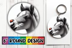 Timeless Keychain Round Style PNG, Cute Animals Product Image 1