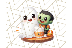 Cute Halloween Ghost Clipart PNG, Ghost and Friends Holiday Product Image 3