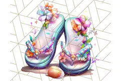Chibi Summer Girls Clipart PNG, Bright Kawaii Summer Art Product Image 3
