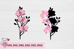 Orchid Flower SVG cut file, orchid silhouette, for cricut Product Image 3