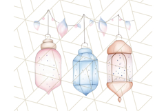 Pastel Blue Fairy Garden Clipart, Enchanted Cottagecore Png Product Image 3
