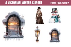 Victorian Winter Clipart Sublimation PNG Product Image 1