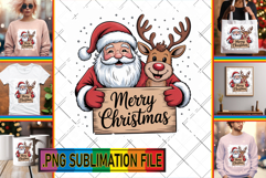 Dazzling PNG Art for TSHIRTS, Funny Santa Product Image 1
