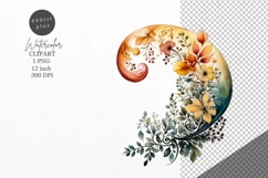 Decorative corner clipart, Floral clipart, Flowers clipart Product Image 1