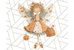 Kawaii Halloween Clipart Cute Kids and Candy Elements Png Product Image 3
