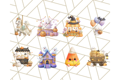 Creepy Carnival Halloween Clipart PNG with Hayride Art Product Image 3