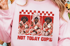 Snarky Dachshund Valentine's Day Png, ot Today Cupid PNG Product Image 3