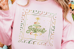 Jesus Christmas Png, Coquette Christmas Tree Png, Christmas Product Image 2