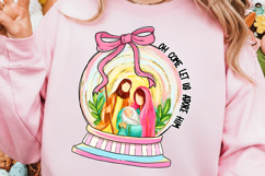 Oh Come Let Us Adore Him Png, Holiday PNG, Christmas Png Product Image 2