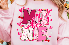 Be Mine PNG, Valentine Png, Preppy Brushtroke Valentine Png Product Image 2