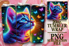 Heartfelt joy 20oz tumbler wrap, Cat Product Image 1