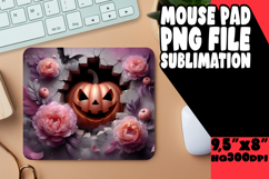 Timeless Mouse Pad Sublimation PNG, 3D Pumpkin Product Image 1