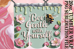 Sweet adventures 20oz tumbler wrap, Bee Quote Product Image 1