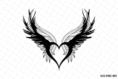 Heart wings SVG | SVG Cut files | Cricut Product Image 1