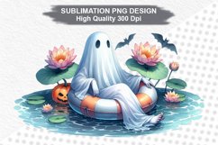 Halloween Ghost - Halloween clipart Sublimation PNG Design Product Image 1