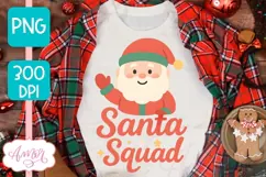 Santa Squad PNG, Cute Christmas PNG sublimation Product Image 1