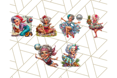 52 Wild Grandma Clipart PNGs, Funny Quirky Old Ladies Product Image 7