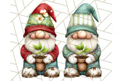 Farmer Gnome Clipart, Cute Farm Gnomes PNG Illustrations Product Image 3