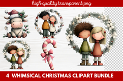 Whimsical Christmas Clipart | Cute Festive Holiday PNG Product Image 1