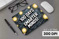 100 days of school Mouse Pad, Teacher PNG Sublimation Design Product Image 1