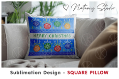 3 Cozy Christmas Knitted Designs - Sublimation Square Pillow Product Image 10