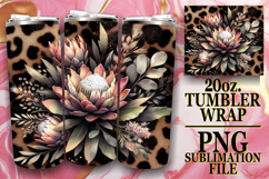 Dreamy Reflections 20oz tumbler wrap, Leopard Prints Product Image 1