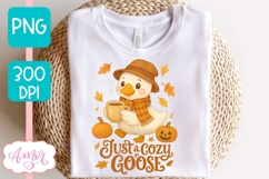 Just a cozy goose sublimation PNG | Fall shirt png design Product Image 4