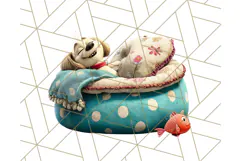 Pet Shop Clipart, Cute Big Eyed Animals, Kawaii Pets PNG Product Image 3