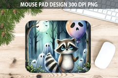 Watercolor Raccoon Mouse pad Sublimation - Animal PNG Design Product Image 1