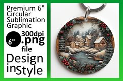 Glamorous Round Design for Sublimation , Christmas Product Image 1