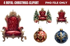 Royal Christmas Clipart Sublimation PNG Product Image 1