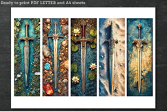Sword Printable bookmarks, bookmark sublimation Product Image 3
