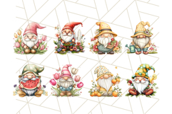 Summer Garden Gnomes Clipart PNG, Summer Country Gnomes Png Product Image 3