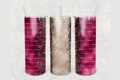 Custom Name Pink glitter silk 20 oz tumbler sublimation Product Image 1