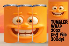 Colorful 3D Emoji Tumbler Wrap - Cartoon Design Product Image 1
