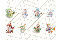 Adorable Snowman Character PNG Clipart Product Image 3