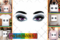Cozy TSHIRT Sublimation Art PNG, Woman Eyes Product Image 1