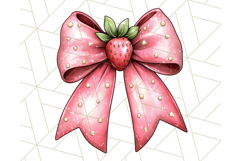 Watercolor Summer Bow Clipart PNG, Coquette Bright Bow Png Product Image 3