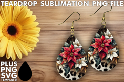 Bold Teardrop Earrings Designs PNG, Leopard Prints Product Image 1